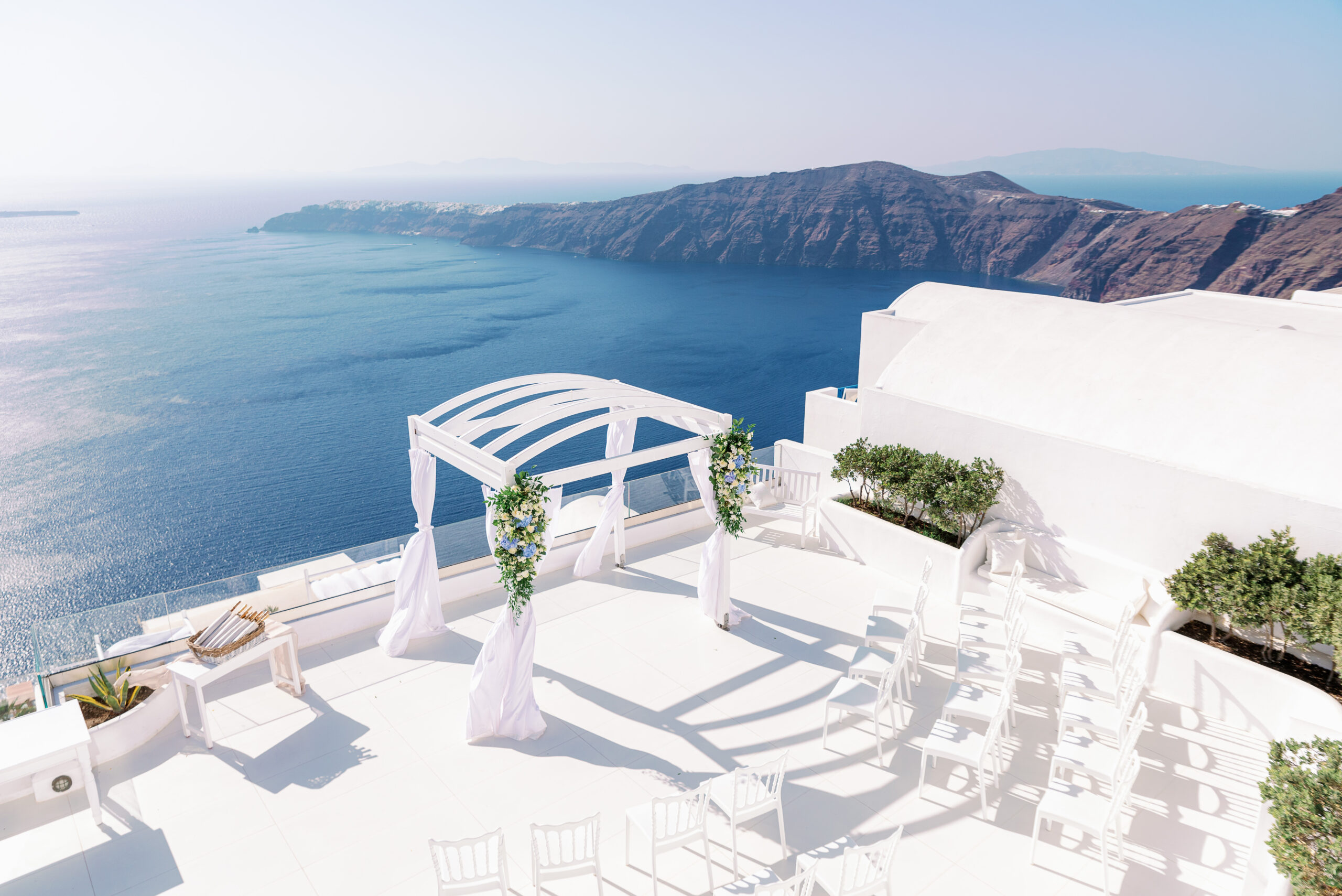 Andromeda Villas Santorini, Beautiful Cliffside Wedding Venue with Gazebo