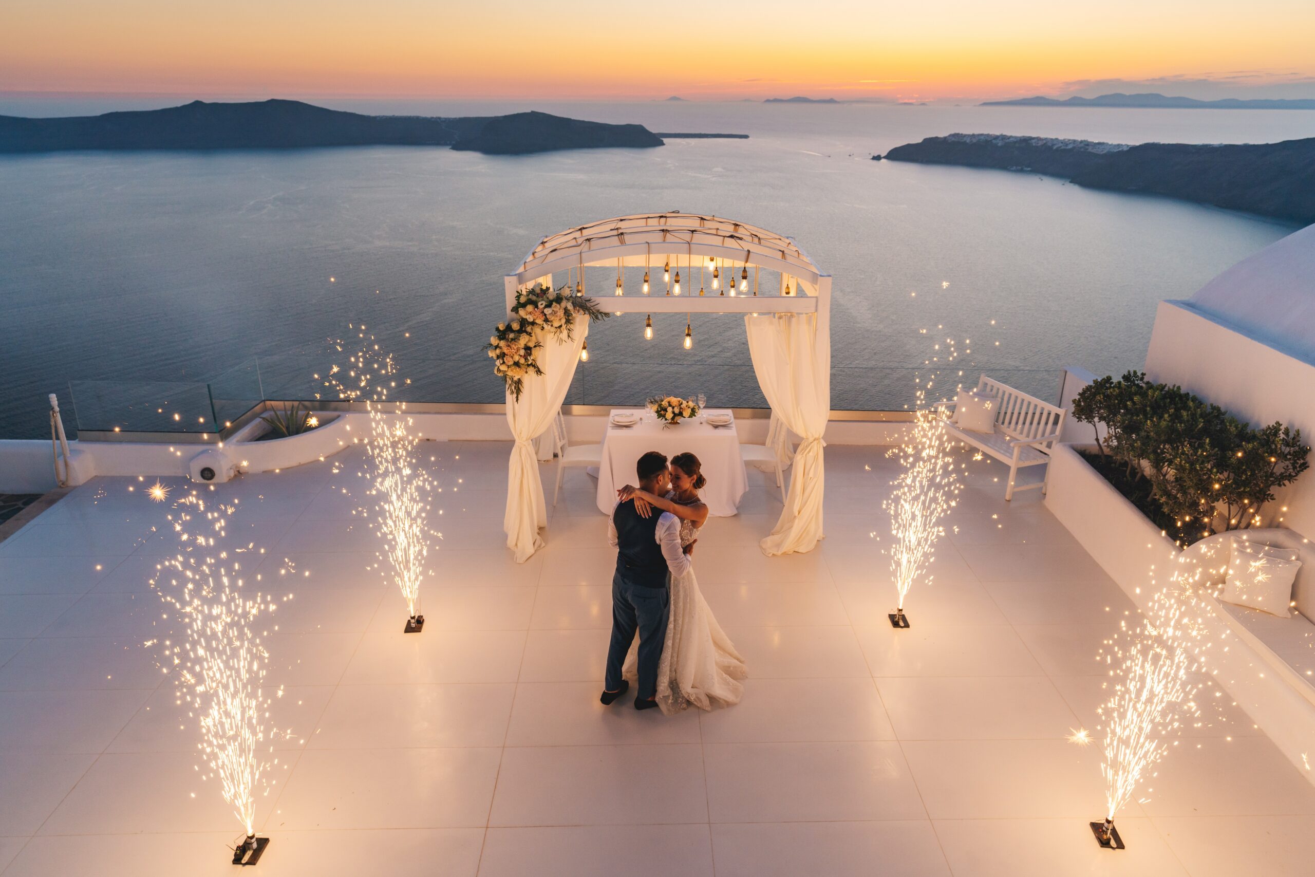 Andromeda Villas Santorini Stunning Cliffside Wedding Venue